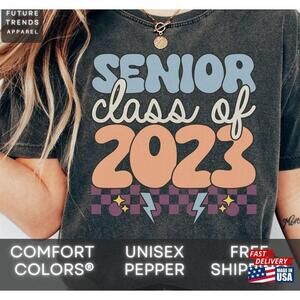 2023 Senior Shirt Groovy Basket Tshirt Classic